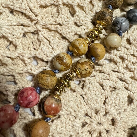 CINNABAR ELEPHANT Handmade Semi Precious 8mm Gemstone 108 Bead Mala Neck… - Picture 4 of 16